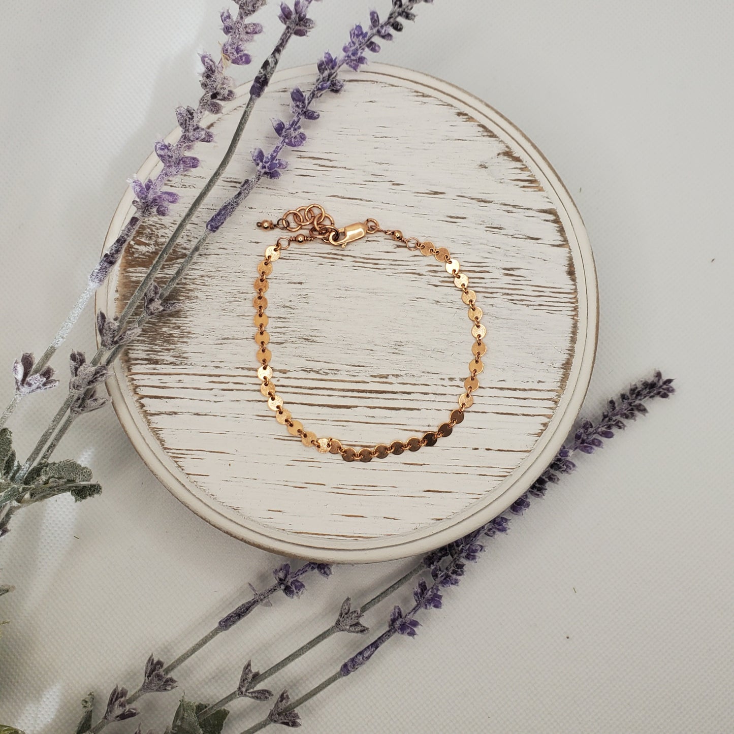 Rose Gold Coin Bracelet