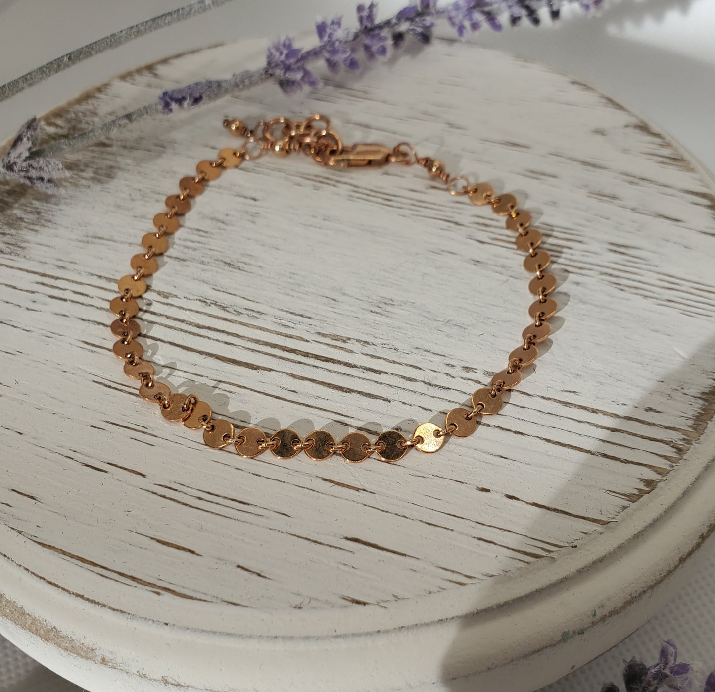 Rose Gold Coin Bracelet